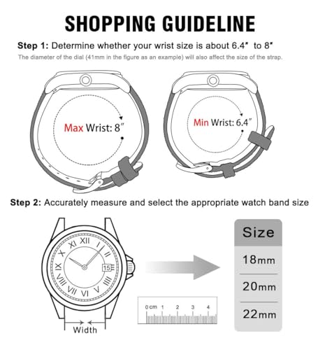 Ritche Christmas Gift 18mm Sailcloth Wristbands Watch Strap, Quick Release Sailcloth Watch Band Padding Design Watch Bands for Men Women, White Elephant Gifts, Stocking Stuffers for Men
