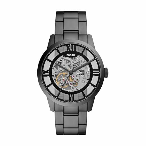 Fossil Men's Watch, Townsman Automatic Smoke Stainless Steel Watch for Men