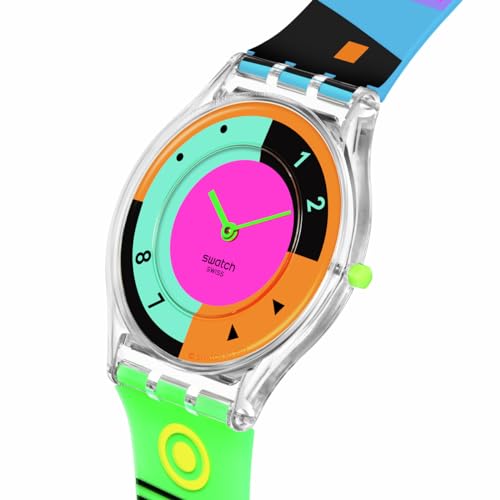 Swatch Skin Classic Biosourced Unisex Watch Casual Polymer Multicolor Quartz Waterproof Swatch Neon Hot Racer