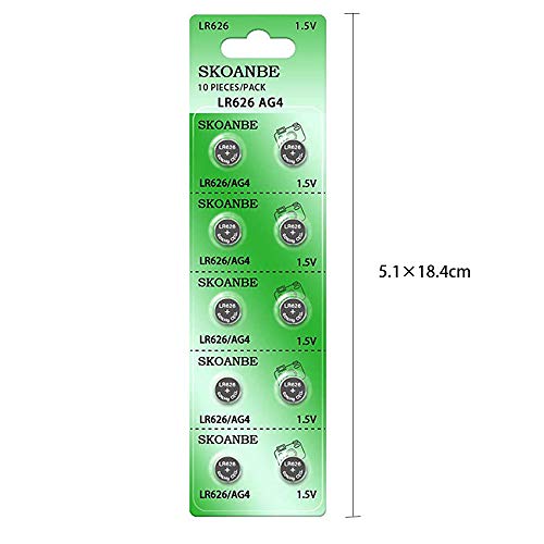 SKOANBE 20Packs SR626SW LR626 AG4 377 V377 LR66 1.5V Watch Battery