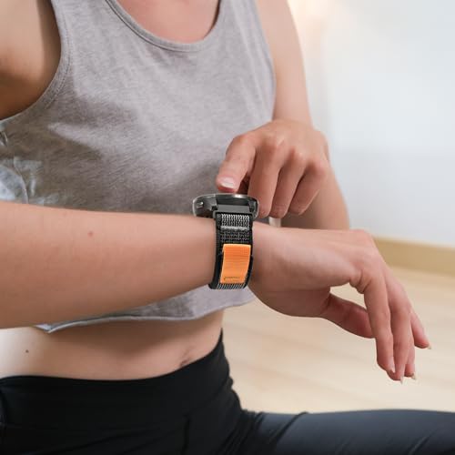 Koazon Trail Loop Nylon 20mm Watch Bands Compatible with Garmin Forerunner 165/55/Vivoactive 5/6,Soft Breathable Adjustable Sports Replacement Strap for Garmin Venu Sq 2/Sq/Venu Men Women