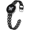DaQin Double Hearts Bands for Samsung Galaxy Watch 7 6 5 4 Active 2 40mm 44mm/Watch 6/4 Classic 43mm 47mm 42mm 46mm/5 Pro, 20mm Breathable Silicone Cut-out Strap for Samsung Watch Bands Women, Black