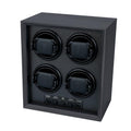 Mcbazel Watch Winder for 4 Automatic Watches, 5 Rotation Modes Watch Box Case with Super Quiet Motor, Ideal Gift for Men, Beloved, Women, Father - Ebony Pattern