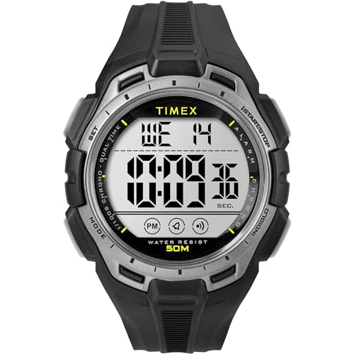 Timex Men's Digital 43mm Watch - Black Band Digital Dial Black Case