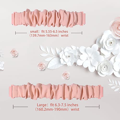 Compatible with Samsung Galaxy Watch 7/6/5/4/Active 2/FE Bands - 40mm/44mm, 20mm Quick Release Scrunchie Strap - Stretchy Cute Elastic Fabric Bands (10-Pack) Women