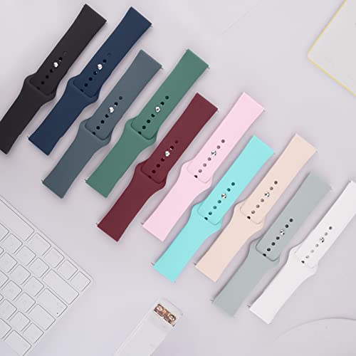 Meliya Bands Compatible with 20mm Watch Bands, Quick Release Soft Silicone Sport Replacement Strap for Smartwatch with 20mm Watch Lugs for Women Men