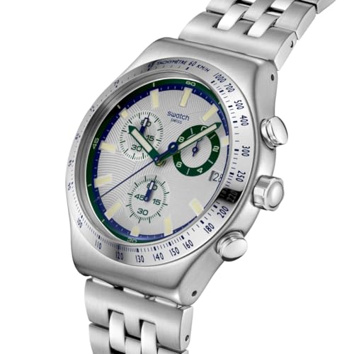 Swatch Skin Irony Unisex Casual Watch Stainless Steel Blue Quartz Water Resistant Midnight in THE Mirror