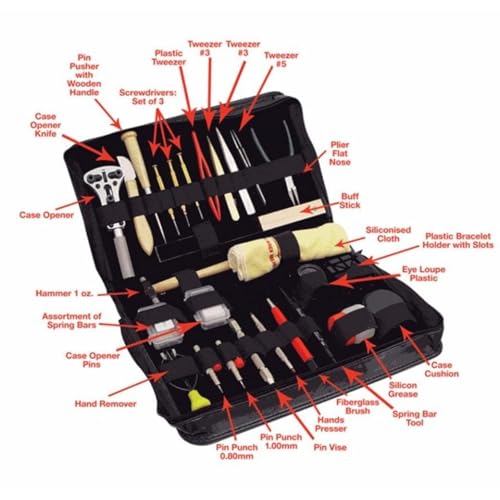 Professional Watch Repair Tool Kit for Battery Replacement, Link Adjustment