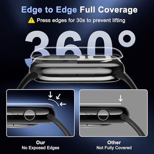 JavoYion 6 Pack Screen Protector for Apple Watch Series 11 / 10 42mm [Auto Alignment Box], Bubble Free Easy Install, Edge to Edge Coverage, Touch Sensitive, Anti Scratch Flexible Soft Film for Beginners