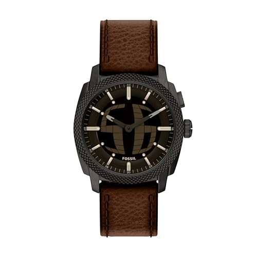 Fossil Men's Machine Big Tic Brown Leather Watch (Model: FS6165)