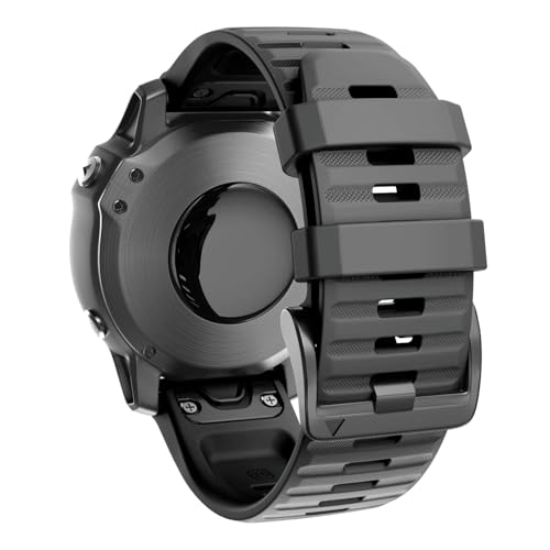 ANCOOL Compatible with Fenix 6X/7X Band 26mm Quickfit Soft Silicone Watch Band Replacement for Fenix 5X/Fenix 8 51mm/Fenix 5X Plus/Fenix 3/Fenix 6X Pro/Descent Descent MK2i Smartwatches (Black)