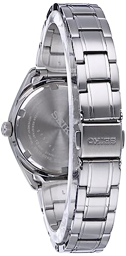 SEIKO SUR633 Watch for Women - Essentials Collection - with Stainless Steel Case and Bracelet, Silver Sunray Dial, Date Calendar, and Water-Resistant to 100m