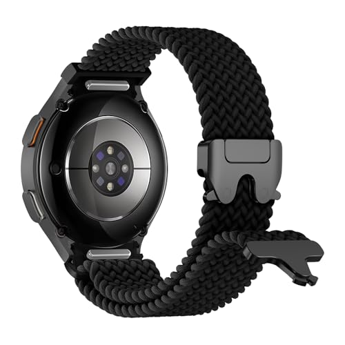 Braided Bands for Samsung Galaxy Watch 7/6/5/4/FE 40mm 44mm/Watch 6 4 Classic 46mm 42mm 47mm 43mm/5 Pro 45mm,One Click No Gap Parachute Elastic Nylon Sport Strap Wristband Galaxy Watch Band Men/Women
