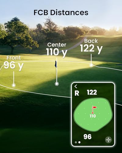 MILESEEY GeneSonic Go Handheld Golf GPS Rangefinder, 43000+ No Subscription Preloaded Courses, Auto Hole Golf Yardage Device, Touchscreen, 10H Battery, Magnetic, Waterproof, Hazard, Green Distances
