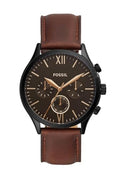 Fenmore Midsize Multifunction Brown Leather Watch