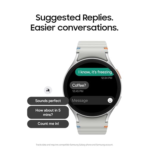 Samsung Galaxy Watch 7 44mm LTE AI Smartwatch w/Energy Score, Wellness Tips, Heart Rate Tracking, Sleep Monitor, Fitness Tracker, 2024, Silver [US Version, 1Yr Manufacturer Warranty]