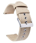 BINLUN Canvas Watch Bands Quick Release Sail Cloth Watch Straps Replacement 18mm 20mm 22mm 24mm Cotton Fabric Watchband for Men and Women with Silver/Black Buckle