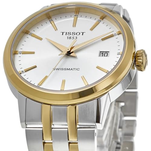 Tissot mens Classic Dream Stainless Steel Dress Watch gold T1294072203101