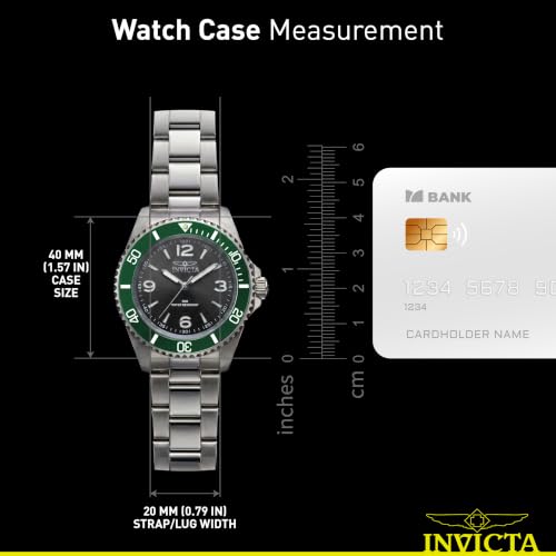 Invicta Specialty Men 40mm Stainless Steel Steel Black dial PC21J Quartz