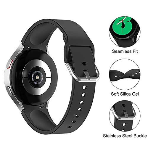 10 Pack No Gap Bands Compatible with Samsung Galaxy Watch 7 6 5 4 Band 40mm 44mm, Galaxy Watch 6 4 Classic 42mm 46mm 43mm 47mm 5 Pro 45mm, 20mm Soft Silicone Sport Strap Women Men