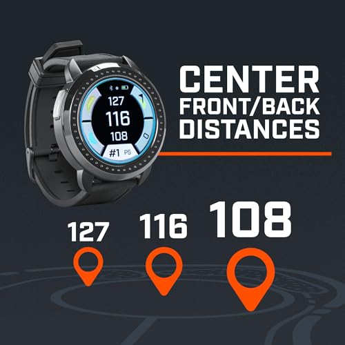 Bushnell Golf iON Elite GPS Watch – Color Touchscreen, Slope‑Adjusted Yardages, 38,000+ Courses, Shot Tracker, USB‑C, Magnetic Charger – Black