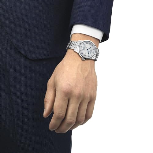 Tissot Mens Tissot Le Locle Powermatic 80 20th Anniversary 316L Stainless Steel case Automatic Watches, Grey, Stainless Steel, 19 (T0064071103303)