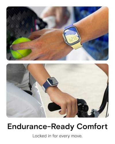 MOFT Snap Duo Watch Bands Compatible with Apple Watch,Quick Magnetic Wear,Duo-Color&Soft Silicone,iWatch Bands for Ultra 3/2/1,Series 11/10/9/8/7/SE/6/5/4/3/2/1, 42/44/45/46/49mm,Vast Black x Stardust