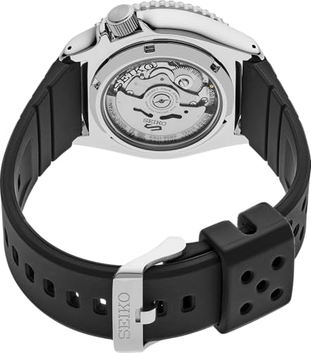 SEIKO 5 Sports Men's Automatic Watch with Stainless Steel Case and Luminous Hands - Stylish Wrist Watches, Black Yellow