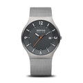 Bering Men's Solar Watch, 40 mm Stainless-Steel Case and Dial, Milanese Strap, Sapphire Crystal, 5 ATM, 14440, Grey/Silver, 40, 14440-077