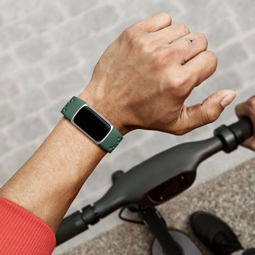 Maledan Compatible with Fitbit Charge 5/ Charge 6 Bands Men Women, 3 Pack Sport Band Soft Waterproof Replacement Wristbands Breathable Strap for Fitbit Charge 5/ Charge 6, Black/Slate Blue/Green