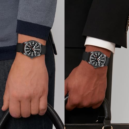 LN LENQIN Mens Watches Unisex Military Sport Nylon Strap Stylish Luminous Fashion Analog Quartz Watch for Men Waterproof Army Tactical Casual Wristwatch