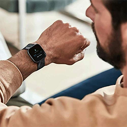 Replacement Bands Compatible with Fitbit Versa/Versa 2 / Versa Lite, Silicone Adjustable Classic Accessory Wristband Fitness Straps for Women Men Small and Large