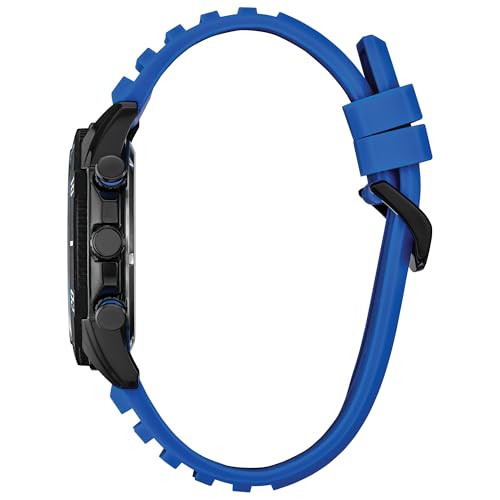 Citizen Men's Eco-Drive Sport Casual Brycen Watch, Blue Silicone Strap, Chronograph (Model: AT2586-05E)