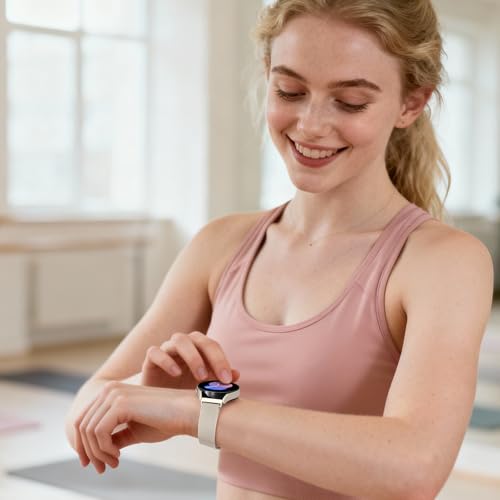 SNBLK Slim Metal Magnetic Bands Compatible with Galaxy Watch 7 Band 6 5 4 FE 40mm 44mm/6 Classic/Active 2/5 Pro/3, 20mm Milanese Stainless Steel loop Mesh Strap for Samsung Watch 7 Bands for Women