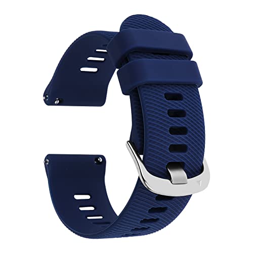 TIESOME Quick Release Silicone Watch Bands Replacement Rubber Watch Straps 18mm 20mm 22mm Smartwatches Bands for Men and Women Waterproof Sport Watchbands with 3 Colors (22mm, Blue)