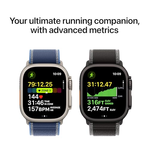 Apple Watch Ultra 3 [GPS + Cellular 49mm] Running & Multisport Smartwatch w/Rugged Titanium Case w/Black Ocean Band. Satellite Communications, Advanced Health & Fitness Tracking