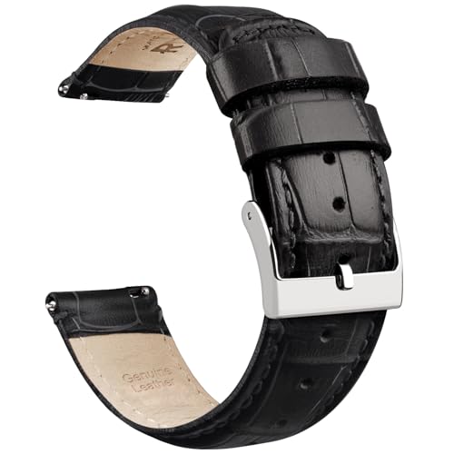 Ritche Quick Release Leather Watch Bands Genuine Leather Watch Strap for Samsung Galaxy Watch 6 Classic 43mm 47mm 40mm 44mm 18mm, 20mm or 22mm for Men and Women