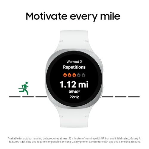 Samsung Galaxy Watch 8 (2025) 40mm Bluetooth Smartwatch, Cushion Design, Fitness Tracker, Sleep Coaching, Running Coach, Energy Score, Heart Rate Tracking, Silver [US Version] (Renewed)