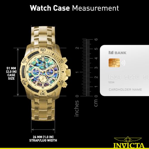 Invicta Men's Pro Diver Scuba Quartz Watch, Gold, 25094
