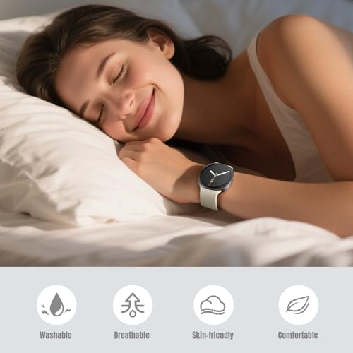 Lenrao 4 Pack Sport Silicone Band Compatible with Samsung watch 8 Bands 40mm 44mm, No Gap Soft Strap One Click Waterproof Replacement for Women Men