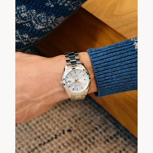 Bulova Surveyor Automatic Light Blue Dial Stainless Steel Bracelet Watch 39mm - 96B469