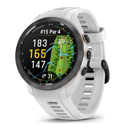 Garmin Approach S70 (White, 42mm) Golf GPS Smartwatch PlayBetter Bundle