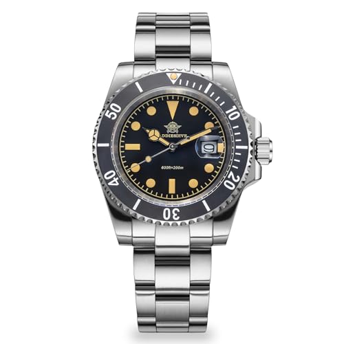 ADDIESDIVE Classic Quartz Watches for Men Stainless Steel Band Rotating Bezel 200M Diving Waterproof Wrist Watch Outdoor Watch