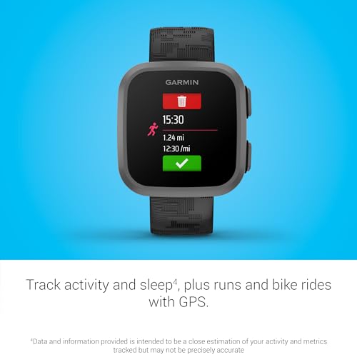 Garmin Bounce™, Kids Smartwatch, Two-Way Text and Voice Messaging, Location Tracking, Black Camo (Renewed)