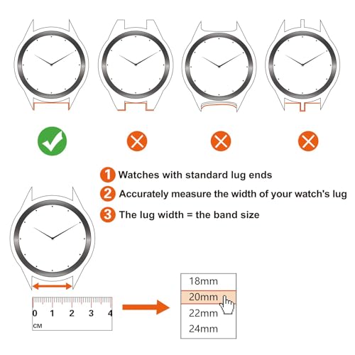 ANNEFIT Silicone Watch Bands for Men Women, Soft Rubber Watch Strap with Quick Release, Band Width 20mm with Silver Buckle (Black)