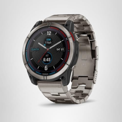 Garmin quatix® 7X Solar Edition, Marine GPS Smartwatch, Solar Charging Capabilities, Durable Watch with Flashlight, Tide Changes and Anchor Drag Alerts, Waypoint Marking