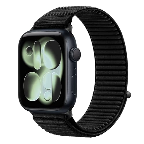 OMECKY Sport Band Compatible with Apple Watch Bands Series 11 10 46mm, 9 8 7 45mm, 4 5 6 & SE 2 3 44mm, Ultra 49mm for Women Men, Stretchy Straps for iWatch, Breathable, Nylon Soft Loop Ideal for Outdoor