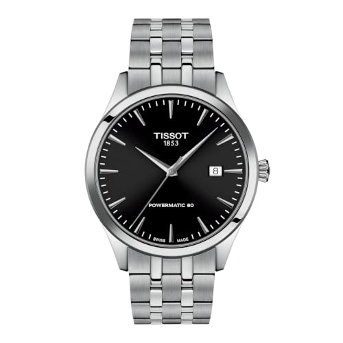 Tissot Classic Dream 40mm, Swiss Automatic Watch for Men, Stainless Steel Case, Black Dial, T1584071105100