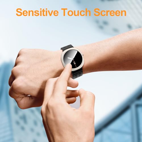 Landhoo [6+6Pack] for Samsung Galaxy Watch 8 40mm Screen Protector Case, Hard PC Bumper + HD Anti-Fog Tempered Glass Protective Film, Waterproof Face Cover Set for Galaxy Watch 8 40mm Accessories