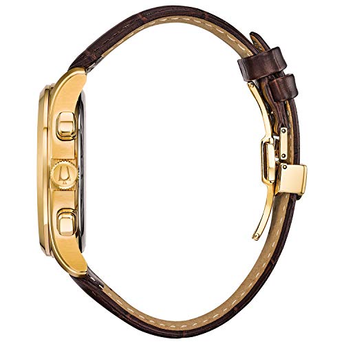 Bulova Men's Classic Wilton Brown Leather Strap Watch 46.5mm - 97B169